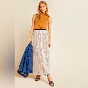 Renoir Pleated Tulle Maxi Skirt by Geisha Designs